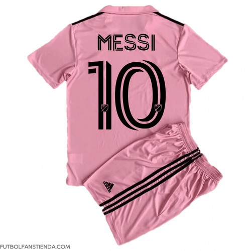 Inter Miami Lionel Messi #10 Primera Equipación Niños 2023-24 Manga Corta (+ Pantalones cortos)